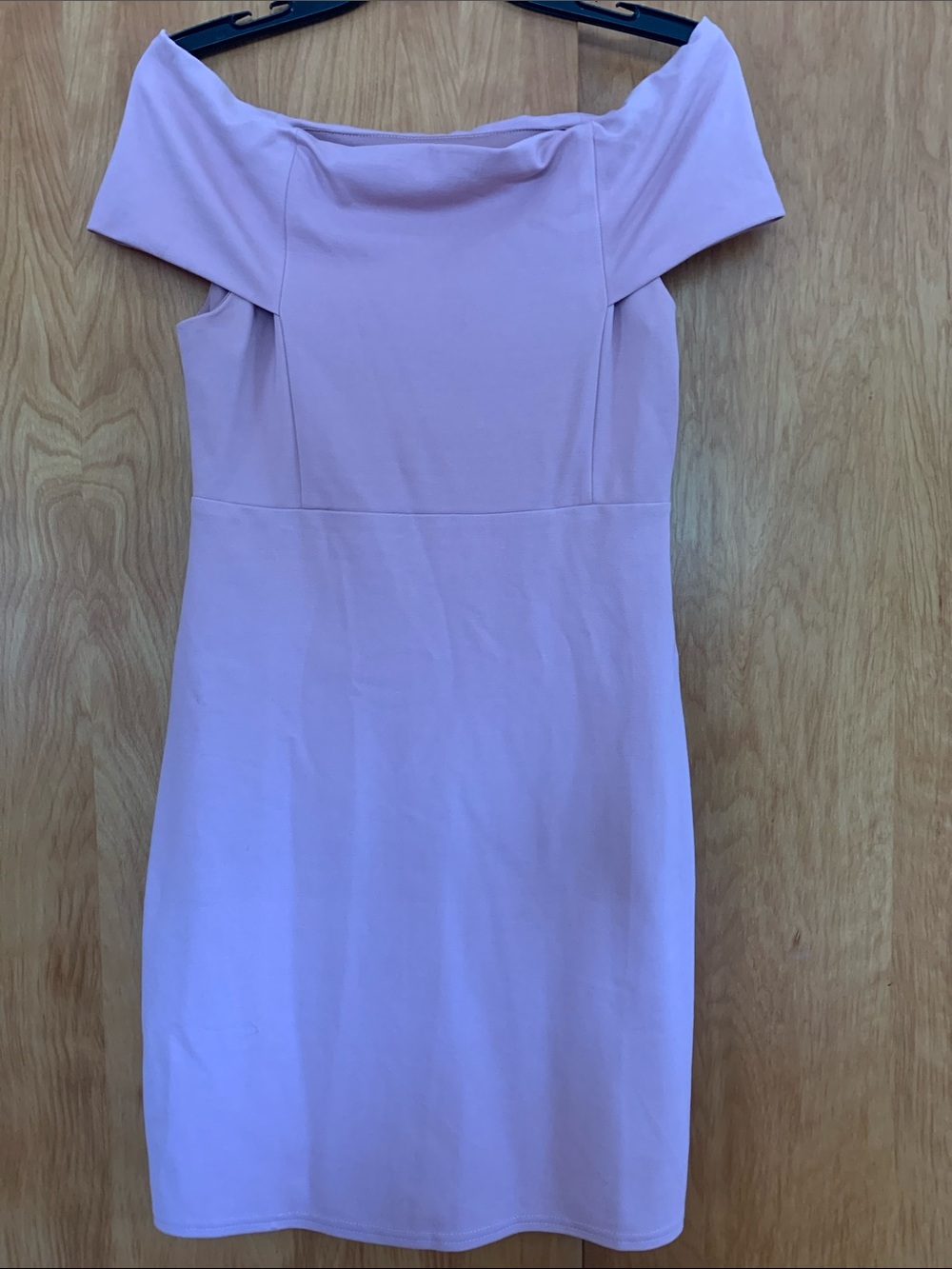 Off-Shoulder Orchid Pink Women’s Bodycon Mini Dress by Miami sz M beachy sexy